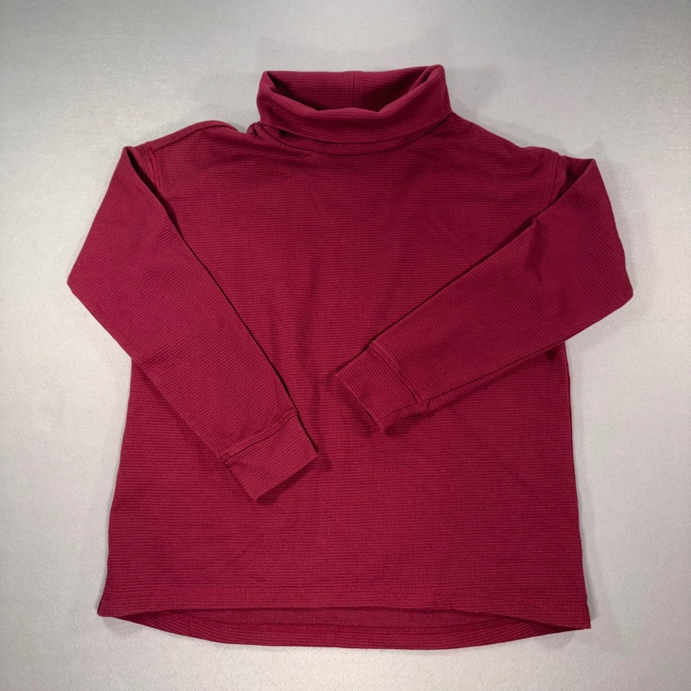 Lands End Womens Long Sleeve Cowl Neck Tunic in Burgundy Red Size M